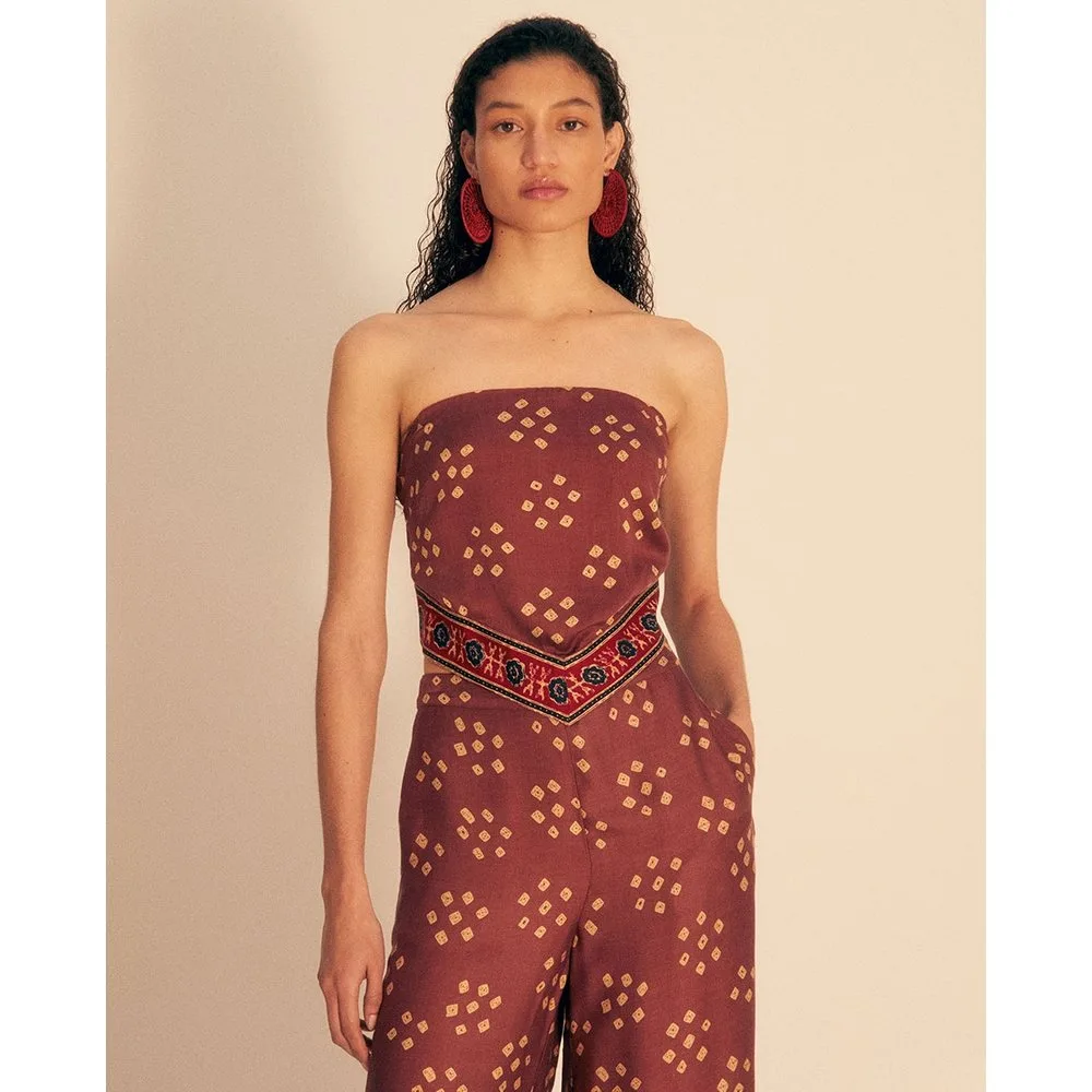 Sfera - Top pañuelo estampado - Sfera - FashionsVida