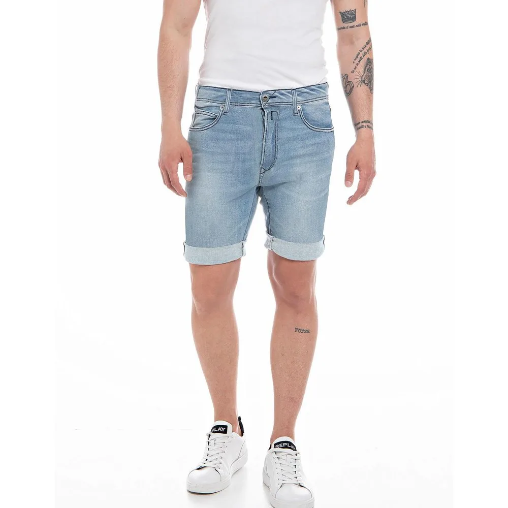 Bermuda vaquera de hombre slim fit cinco bolsillos - Replay - FashionsVida