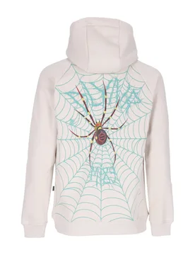 Felpa Cappuccio Uomo Joro Spider Hoodie Beige Moonbeam - DOLLY NOIRE - FashionsVida