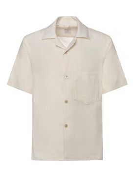 Eleventy Camicia da bowling in lino