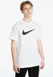 Mens Swoosh Logo T Shirt In White Cotton - Size X-Large
