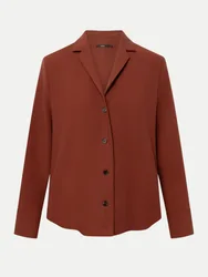 Bluse mit kleinem Reverskragen Braun 40