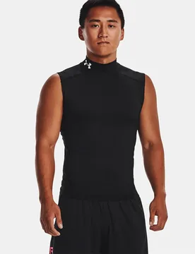 T-shirt Sans Manches Heatgear Armour Comp Mock Black / White XS - Under armour - FashionsVida