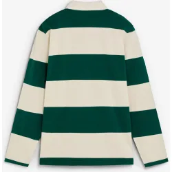 Polo de manga larga de hombre con rayas horizontales