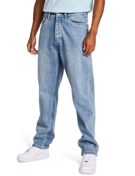 Route Relaxed Fit Uomo - Pantaloni Blu - Taglia XXL - 38" - Denim di cotone XXL - 38"