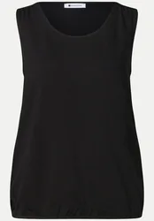 Top mit Elastiksaum Schwarz 38
