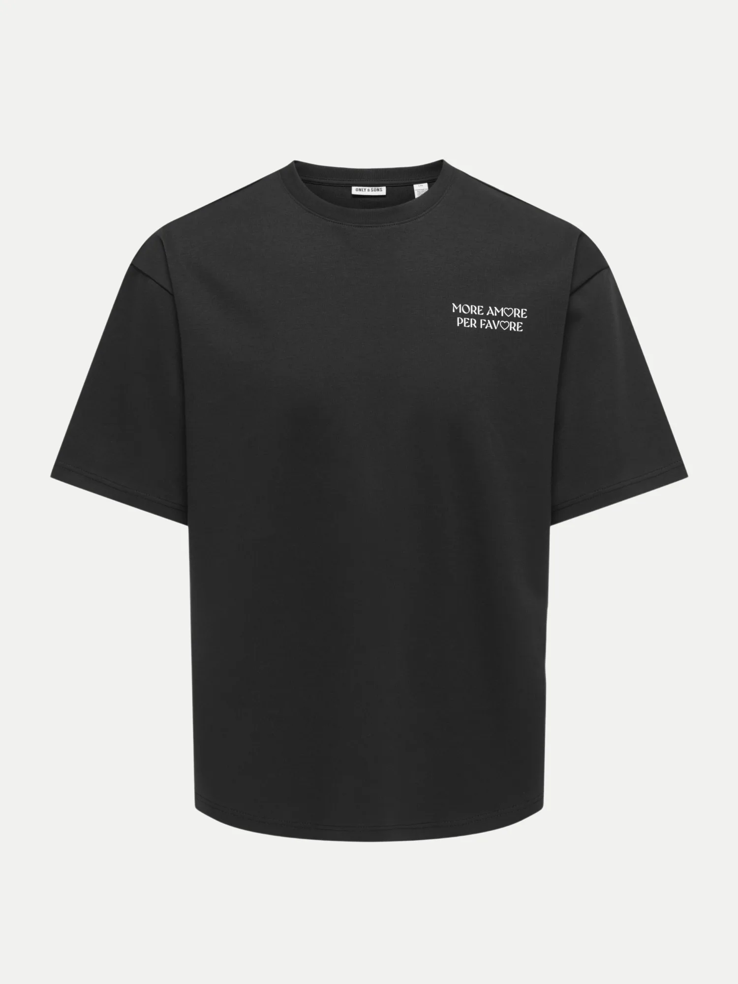 T-Shirt mit Aufdruck Schwarz L - ONLY & SONS - FashionsVida