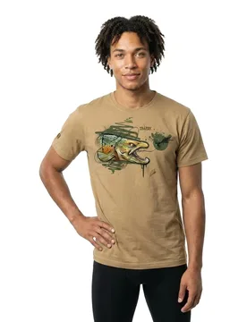 Art Trout Short Sleeve T-shirt Sand XL Men - Traper Fly - FashionsVida
