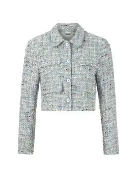 Cropped boucle jacket female - 40 - FashionsVida