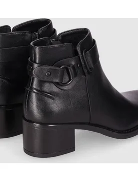 Botines básicos de mujer con hebilla decorativa y acabado elegante con cierre de cremallera - Chika10 - FashionsVida