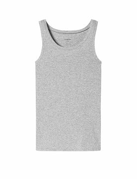 Top - Unterhemd RIB grau-mel hellgrau 40 damen