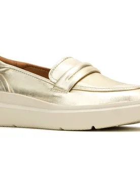 Womens Joy Penny Slip On Ladies Shoes - Beige - Size Uk 8 - Hush puppies - FashionsVida