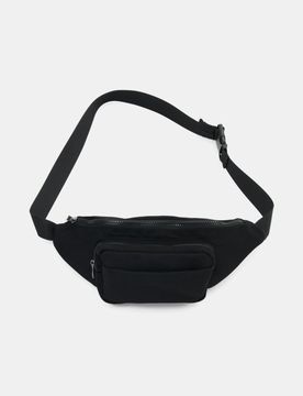 Marsupio con tasche con zip - nero