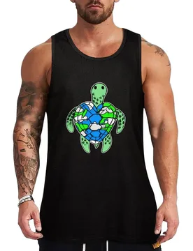 Turtle Planet Earth Heart Earth Day Mothers Day Tank Top Performance Athletic Tank Top Workout Running Shirt - Aliexpress - FashionsVida