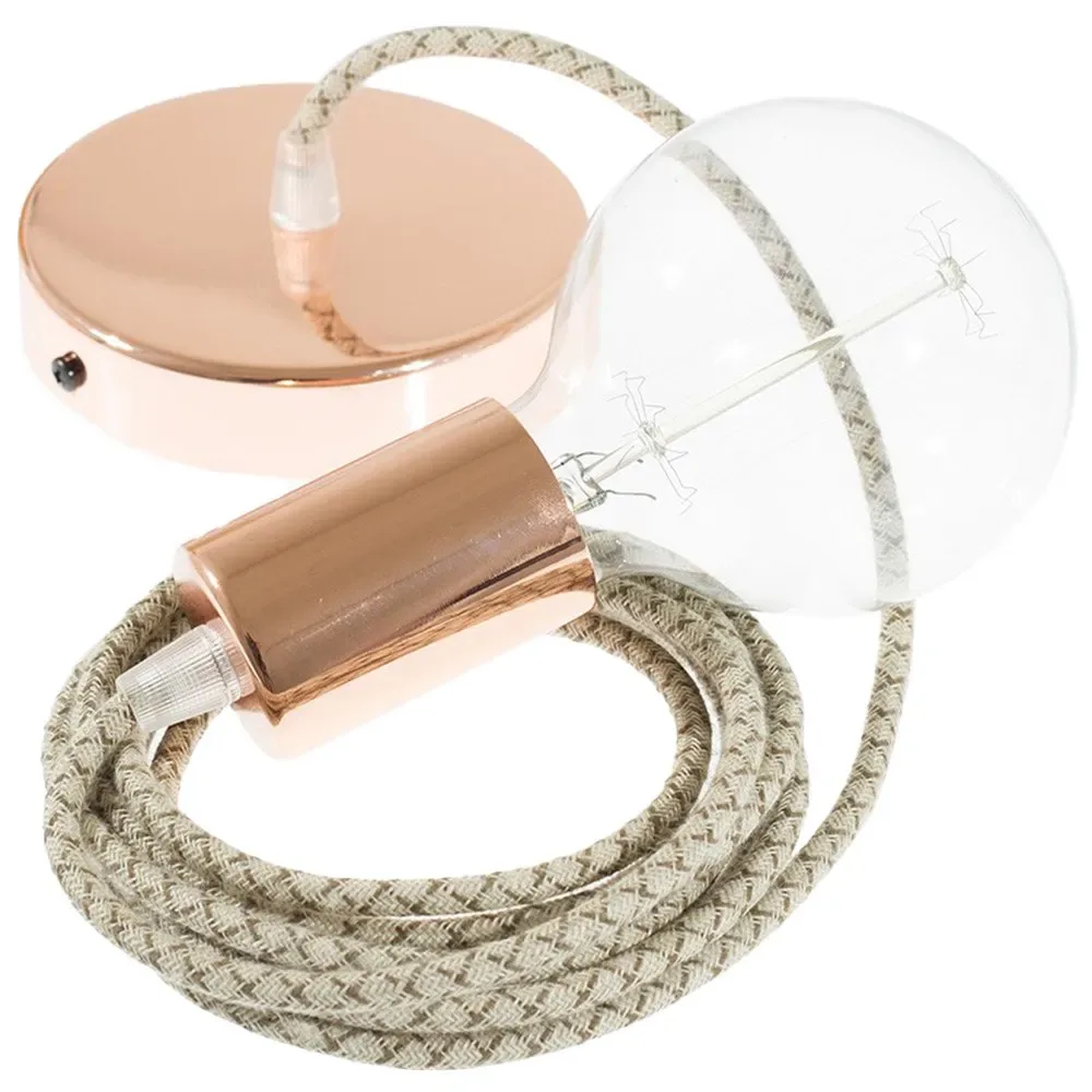 Cables Suspension Luminaire Rd63 Lozenge 2 M Diy Tree Bark / Copper One Size - Creative - FashionsVida