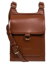 Womens Erma' Caramel Leather Cross Body Bag - Brown - One Size