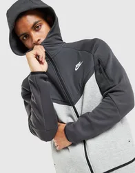 Tech Mix Full Zip Hoodie - Herren, Grau - male - Size: XS