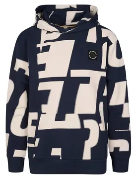 Felpa Con Cappuccio B-1060-swh351 Navy Blue 3-4 Anni