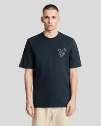 Men's Back Print Graphic T-Shirt in Navy