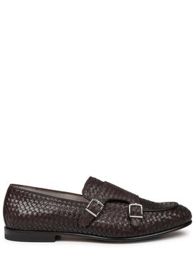Milled Leather Woven Loafers for Men