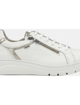 Sneaker de mujer en piel con cremallera - Fluchos - FashionsVida