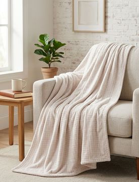 Coperta strutturata - grigio chiaro