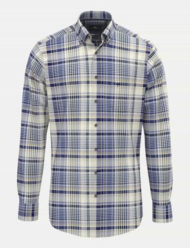 Casual-Fit Karohemd Blau M