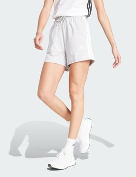 Short Essentials 3-Stripes Cotton 2XL Light Grey Heather / White