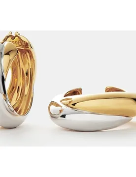 Pendientes de aro Lucy Williams medianos Vermeil bicolor - Missoma - FashionsVida