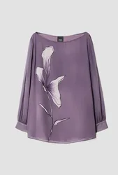 Blusa in georgette donna malva