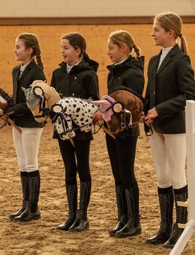 Turnierschleife HOBBY HORSING dunkelblau/rosa