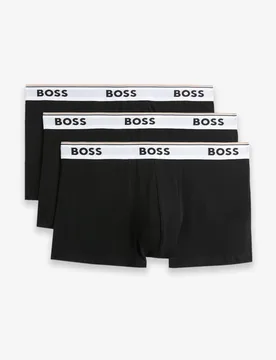 Pack Power Cotton Rich Logo Waistband Trunks Multi male - BOSS - FashionsVida