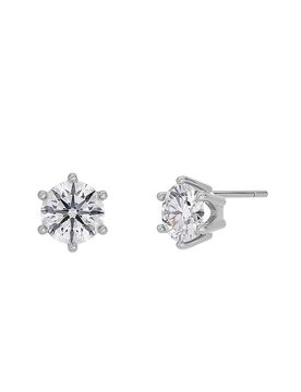 Ohrstecker CROWN STUDS Large Steel silber damen
