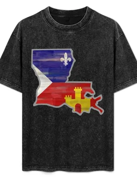 Louisiana With Acadiana Flag T-Shirt Plus Size Comfort Fit Tee - Aliexpress - FashionsVida