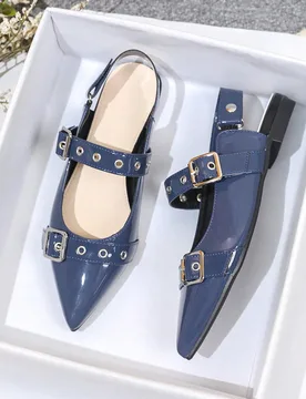 Mocasines planos sin cordones para mujer para otoño/invierno, nuevos mocasines casuales para primavera/verano 2024, zapatos de trabajo de suela bland - Shein - FashionsVida
