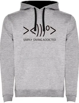 Felpa Con Cappuccio Simply Diving Addicted Two-colour - Kruskis - FashionsVida
