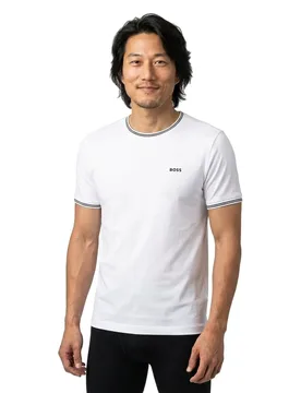 T-shirt à Manches Courtes Taul 10255848 Green White M - BOSS - FashionsVida