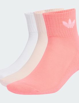 Calze Mid (3 paia) 34-36 Acid Red / White / Sandy Pink