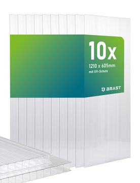 Hohlkammerplatten 10er Set 121x60,5 transparent