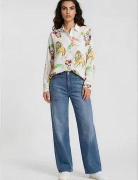 OVERSIZED SHIRT BLOUSE, 1/1 SLEEVE female - 42 - FashionsVida