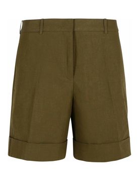 Jil Sander Shorti di lino verde