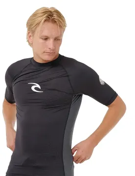Rash Guard Manches Courtes Waves Upf Black L