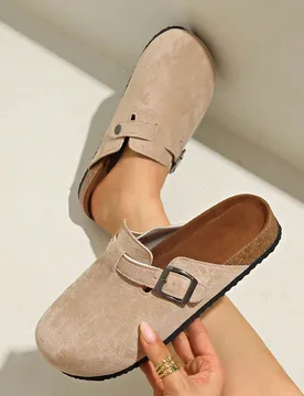 Mules de moda casual para mujer, primavera, punta redonda, suela gruesa, cómodos, sin cordones, comodidad todo el día - Shein - FashionsVida