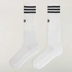 Y-3 STRIPES HIGH SOCKS 43-45 White
