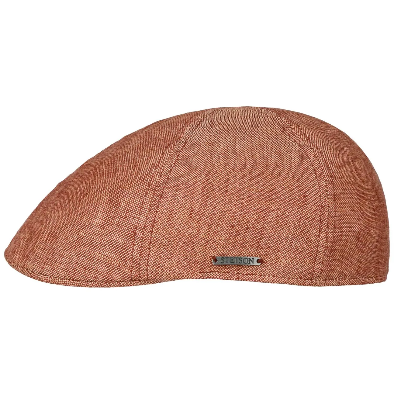 Texas Just Linen Flat Cap by - rust - Female - Size: M (56-57 cm) - Stetson - FashionsVida