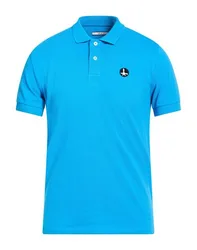 Poloshirt Herren Azurblau S,XS,XXXL Herren