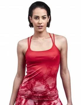 Lyra Sleeveless T-shirt Red XL - Drop Shot - FashionsVida