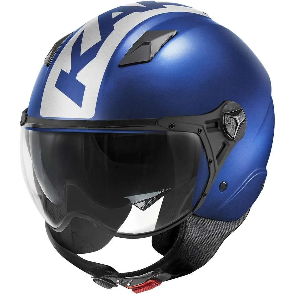 Casco Moto Jet KV57 STRIKER Blu Opaco Argento taglia S - Kappa - FashionsVida