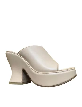 Nude Macaroon Sandals - Bottega Veneta - FashionsVida