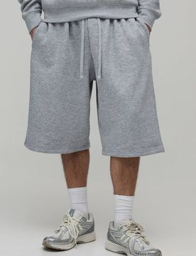 Herren Unverzichtbare Jersey-Jeans Hosen-Shorts Grey Marl Größe Small